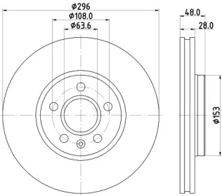 HELLA PAGID 8dd355125481 -  Тормозной диск